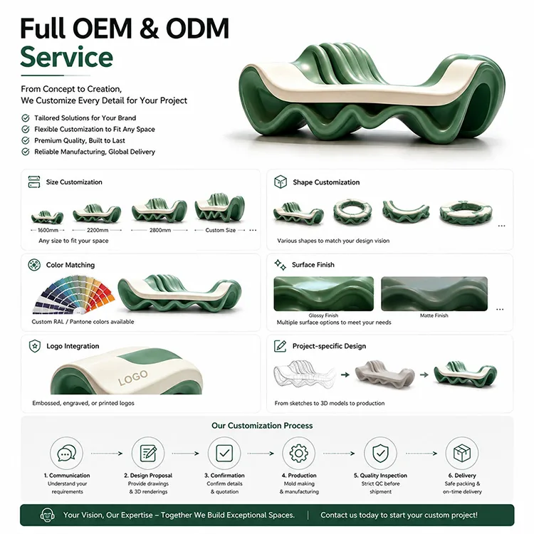 Art Wave Fiberglass Lounge Bench