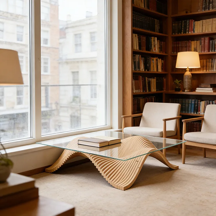 Parametric Wave Plywood Coffee Table